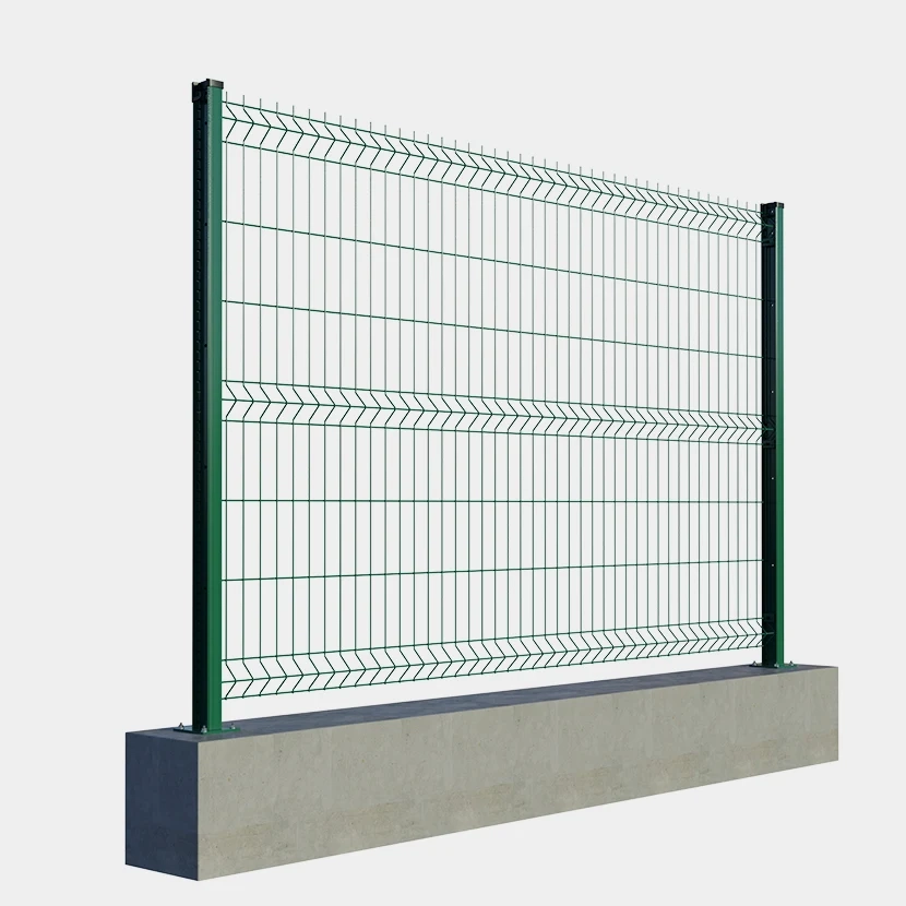 Kit grillage rigide poteaux EKLIPS sur platines (Ø4/5mm) Vert