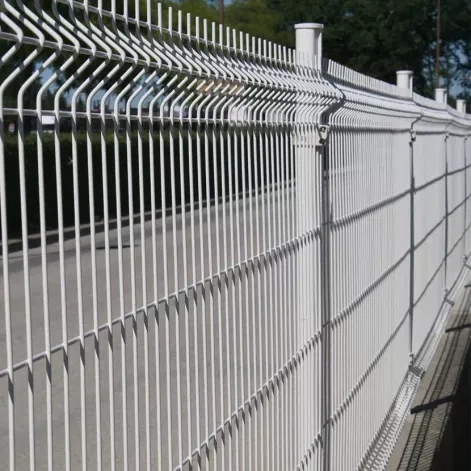 Grillage rigide : Kit poteaux rond à sceller blanc RAL 9010