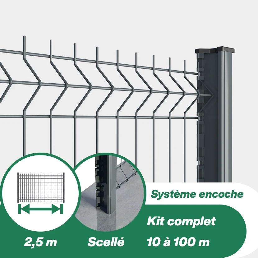 Grillage rigide : Kit de grillage rigide H Pro - pose scellée