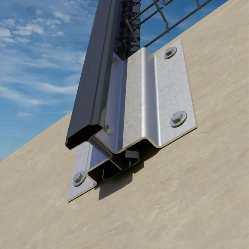 Accessoires grillage rigide: Platines anglaise contre bas