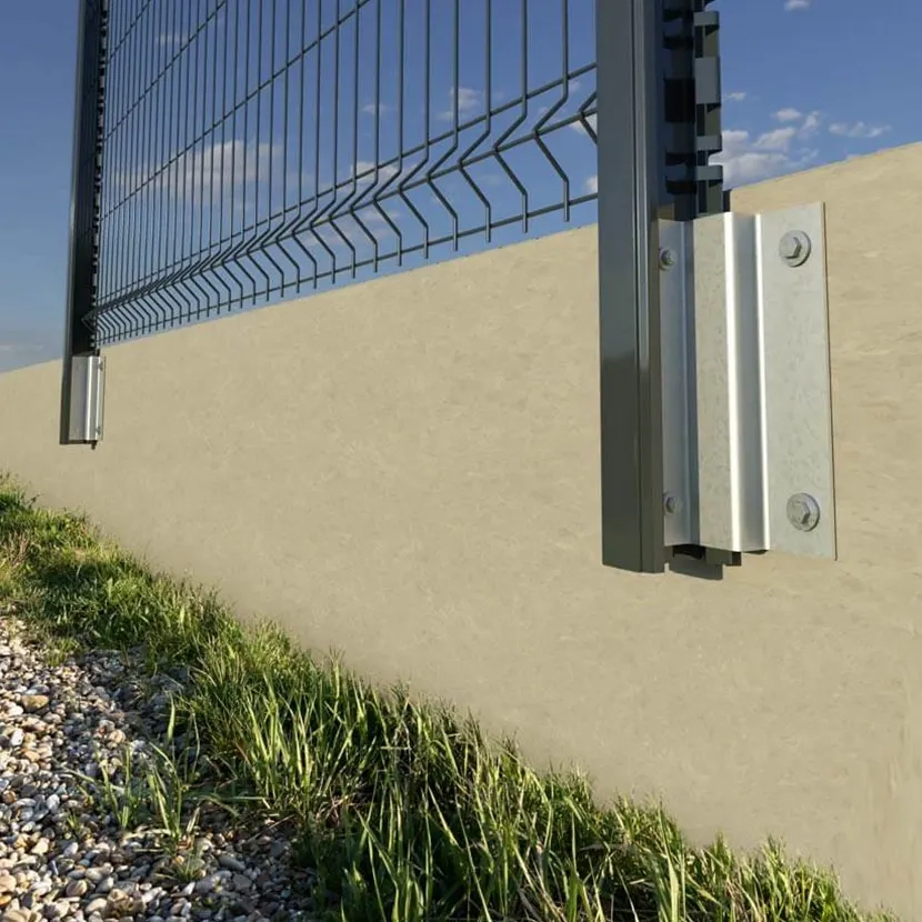 Accessoires grillage rigide: Platines anglaise perspective