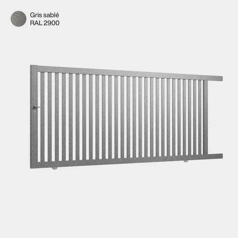 Portail aluminium: Portail coulissant Adana Gris sable RAL 2900