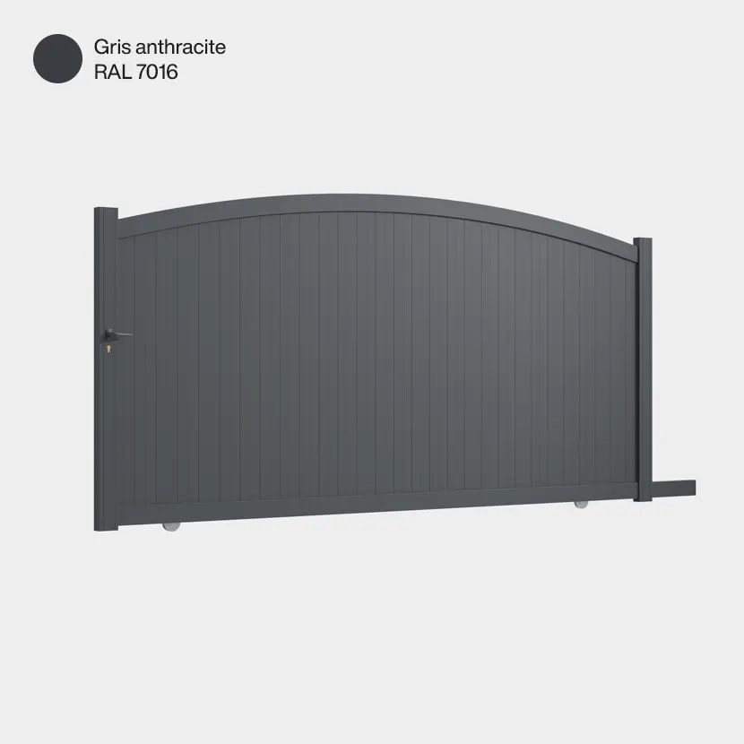 Portail aluminium: Portail coulissant Adelaide Gris Anthracite RAL 7016