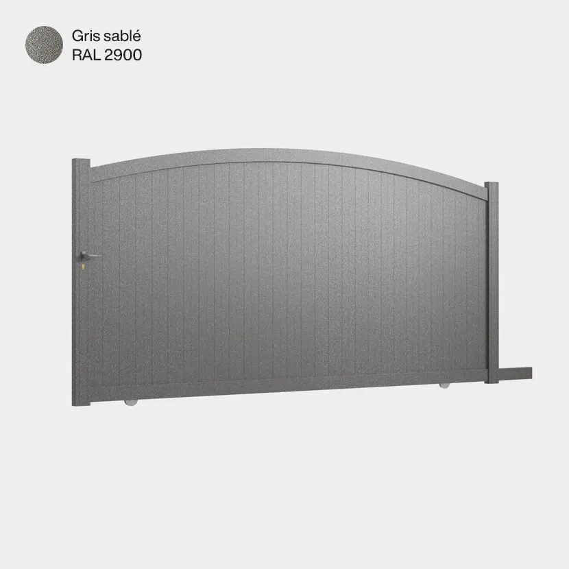 Portail aluminium: Portail coulissant Adelaide Gris sable RAL 2900