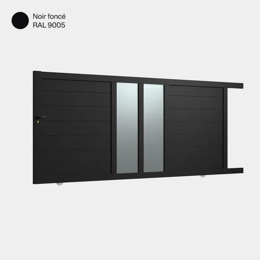 Portail coulissant Arca Noir Foncé RAL 9005