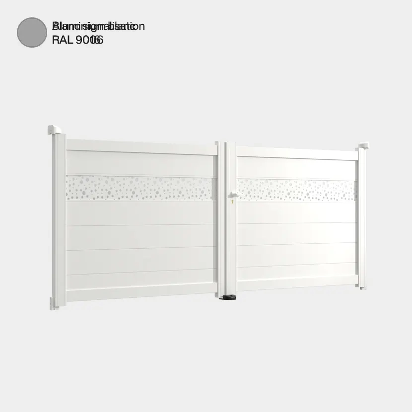 Portail double battant Bale Bleu Pigeon RAL 5014