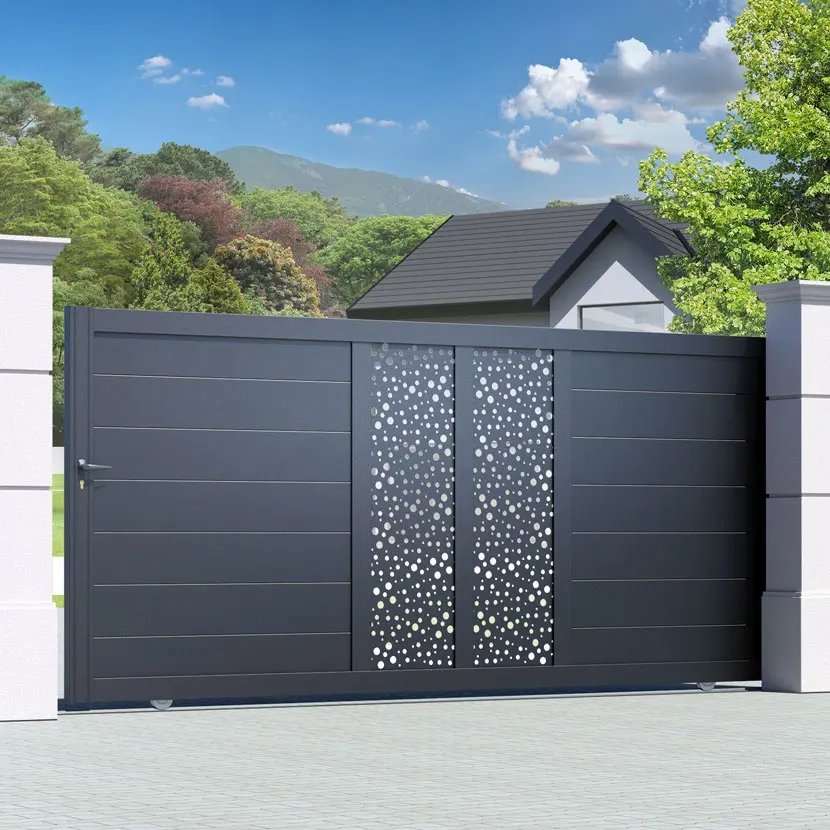 Portail aluminium: Portail coulissant Bordeaux