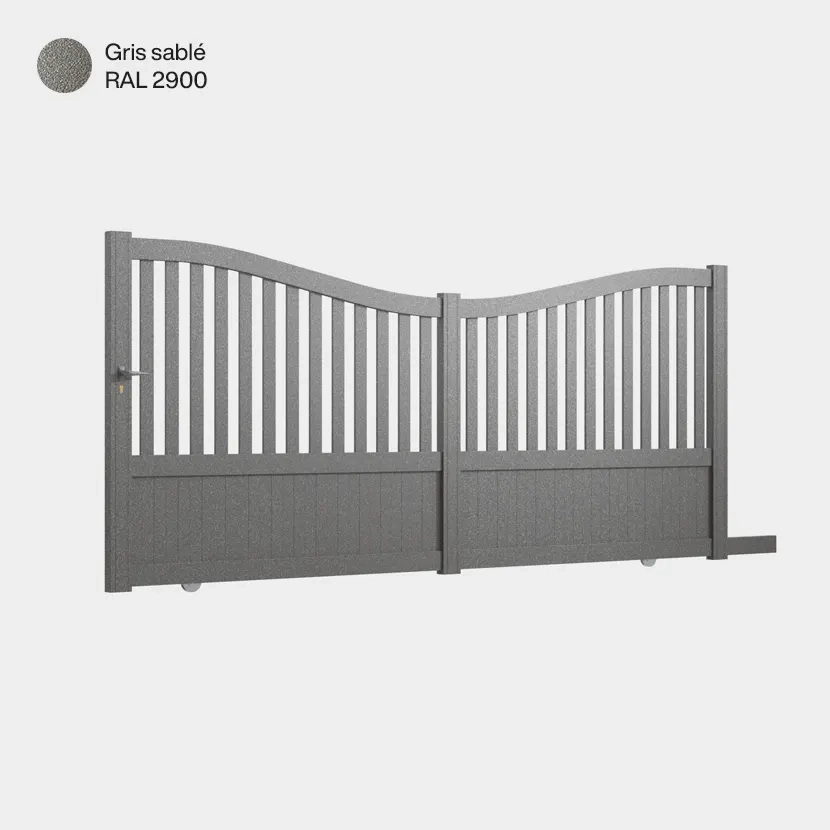 Portail coulissant Caire Gris Sablé RAL 2900