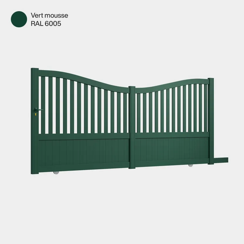 Portail coulissant Caire Vert Mousse RAL 6005