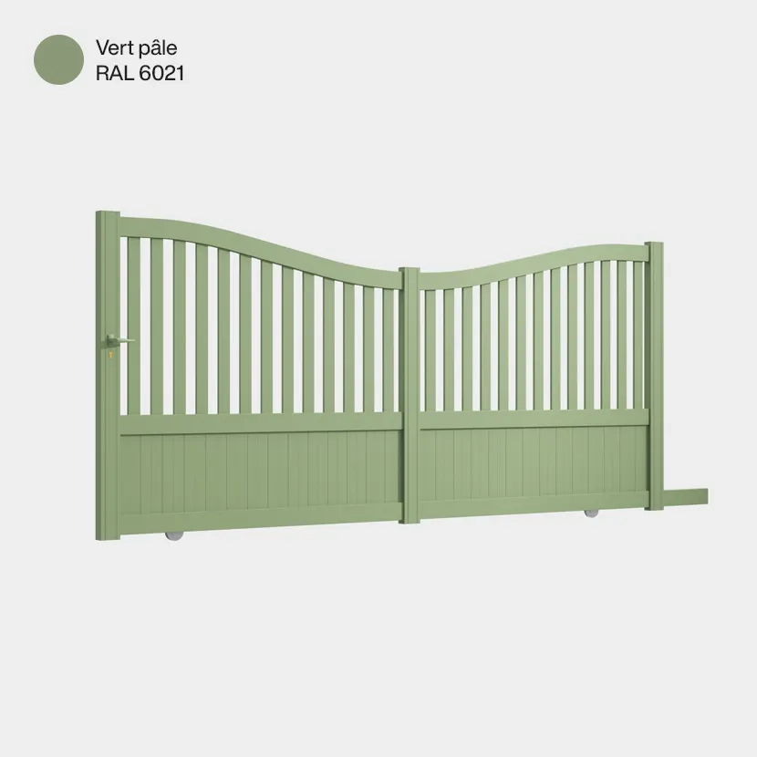 Portail coulissant Caire Vert Pâle RAL 6021
