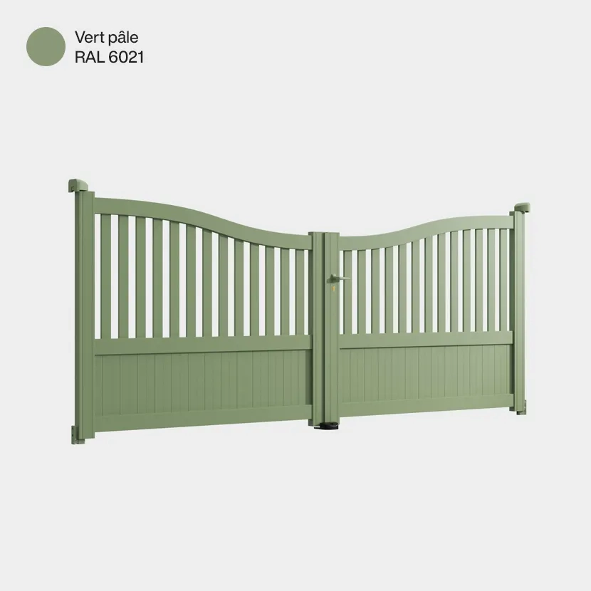 Portail double battant Caire Vert Pâle RAL 6021