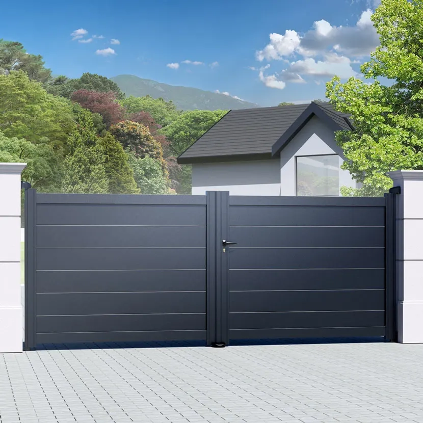 Portail aluminium: Portail double battant Cincinnati