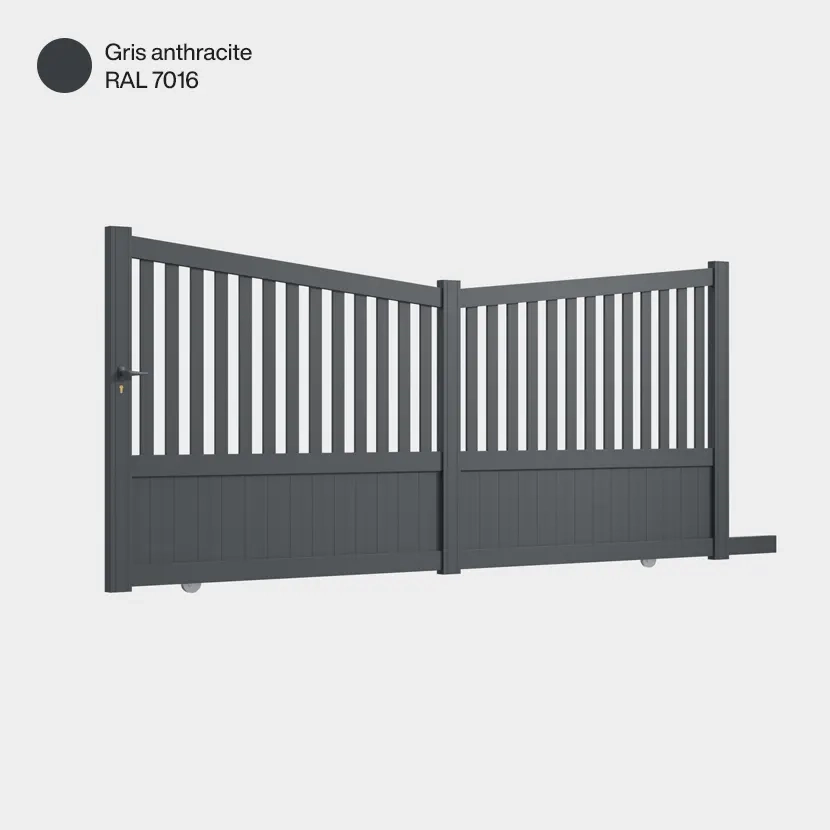Portail coulissant Coimbra Gris Anthracite RAL 7016
