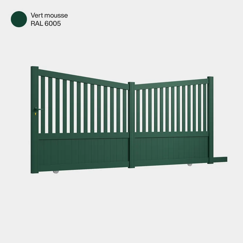 Portail coulissant Coimbra Vert Mousse RAL 6005
