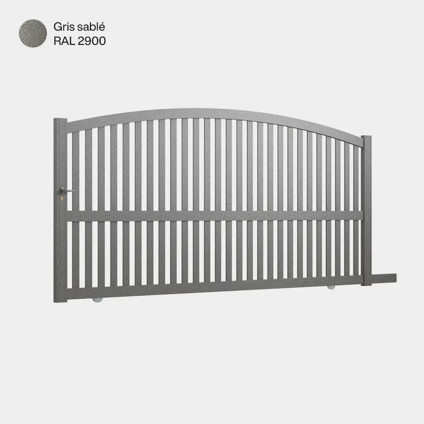 Portail aluminium: Portail coulissant Corfou Gris Anthracite RAL 7016