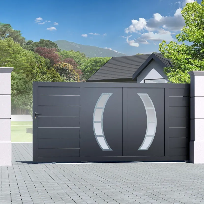 Portail : Portail aluminium coulissant DALLAS