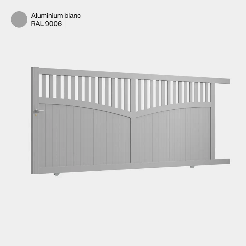 Portail aluminium: Portail coulissant Foca Aluminium Blanc RAL 9006