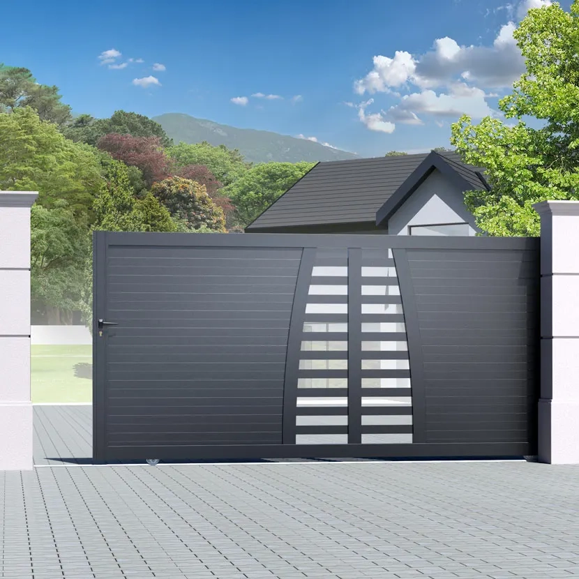 Portail aluminium: Portail coulissant Helsinki