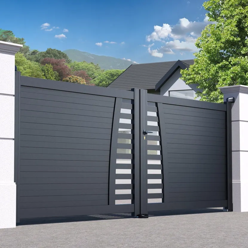 Portail aluminium: Portail double battant Helsinki