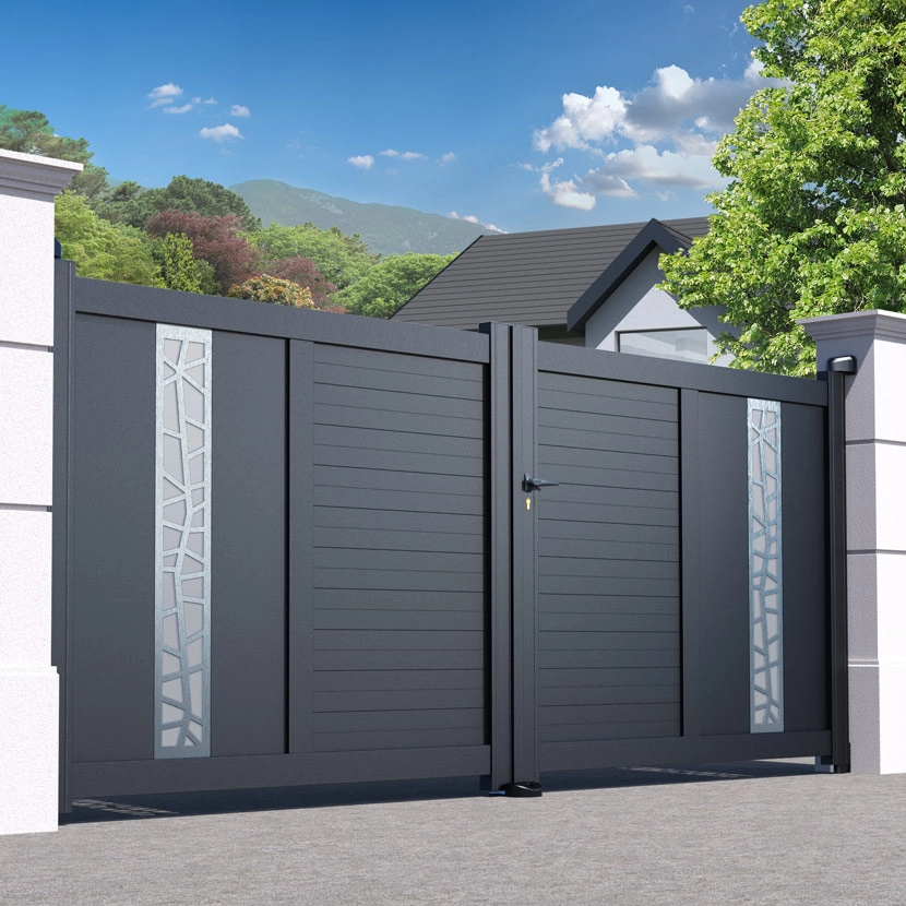 Portail aluminium: Portail double battant Jerez