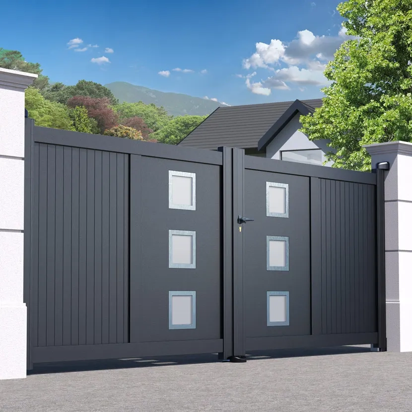 Portail aluminium: Portail double battant Nassau