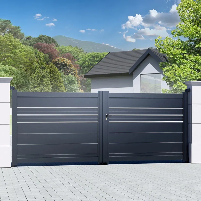 Portail aluminium: Portail double battant Oslo