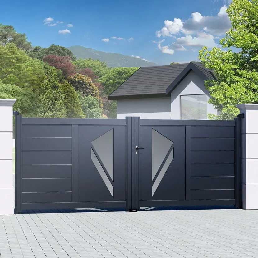 Portail aluminium: Portail double battant Paris