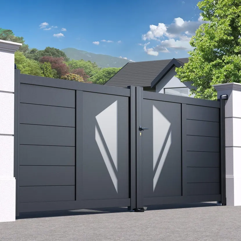 Portail aluminium: Portail double battant Paris
