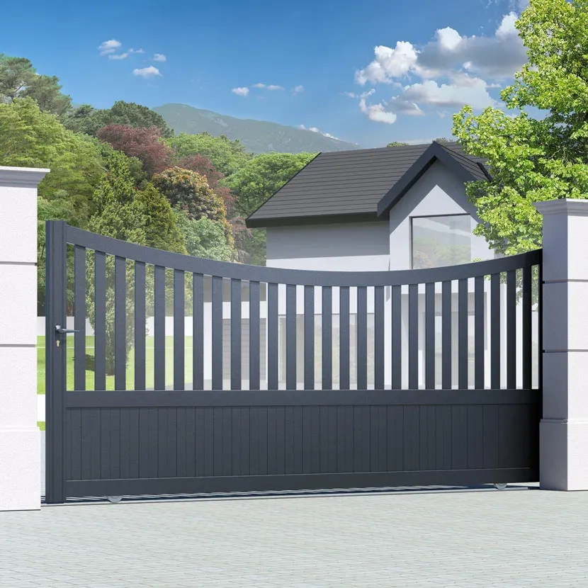 Portail aluminium: Portail coulissant Paro