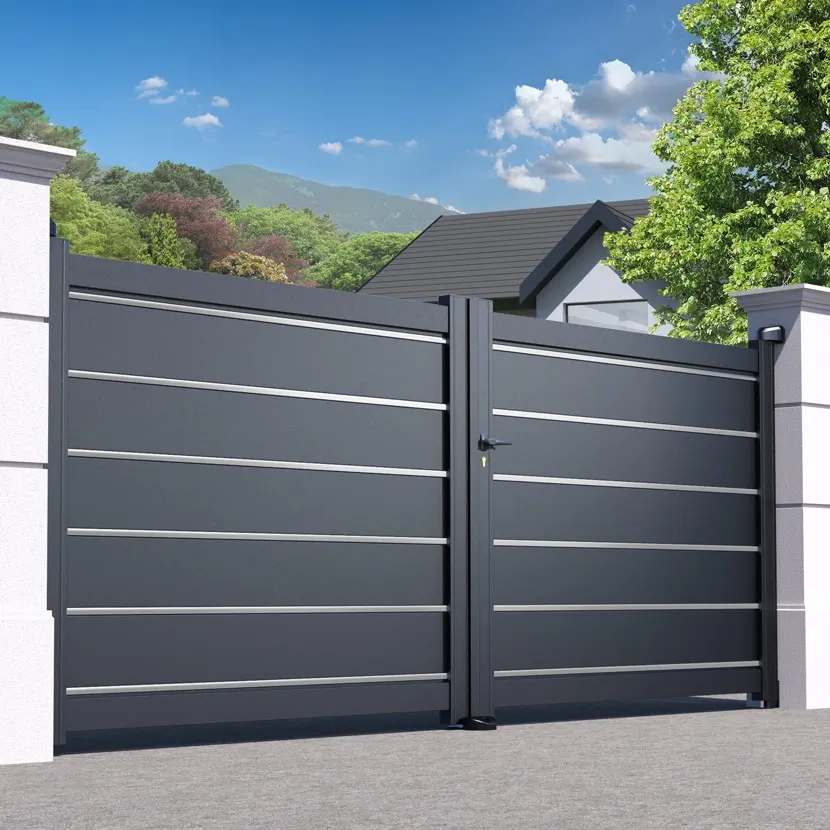 Portail aluminium: Portail double battant Santiago