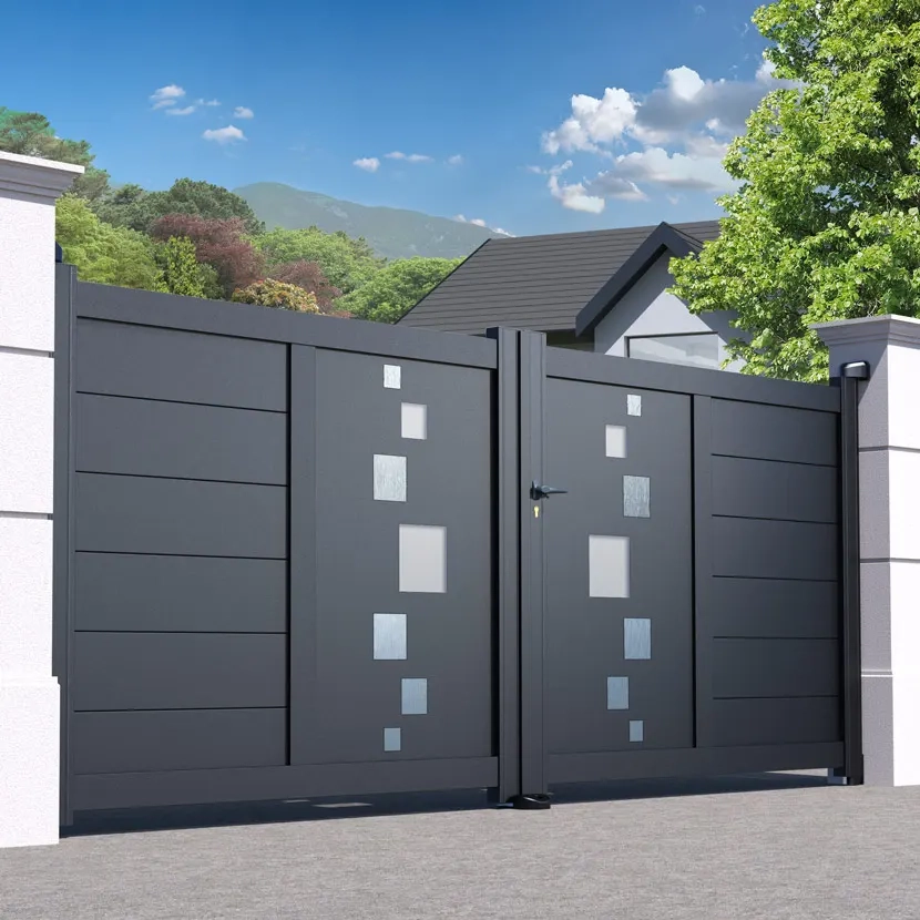 Portail aluminium: Portail double battant Strasbourg