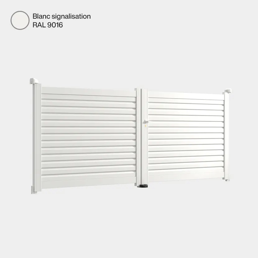 Portail double battant Toronto blanc