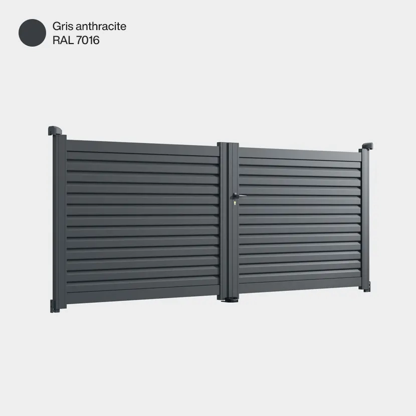 Portail double battant Toronto gris anthracite