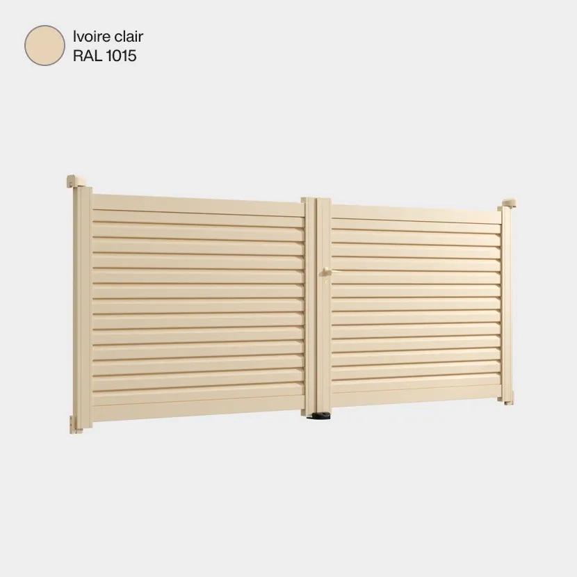 Portail double battant Toronto ivoire clair