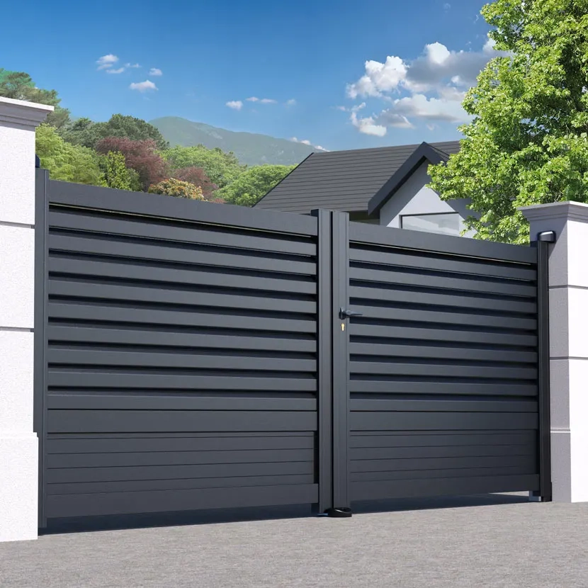 Portail aluminium: Portail double battant Trieste