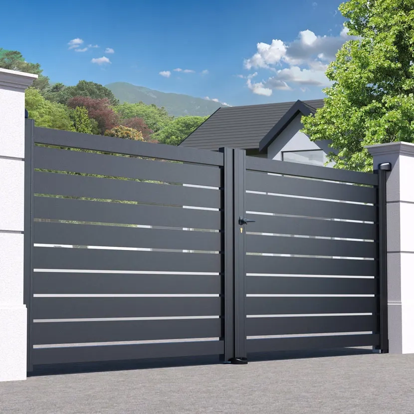 Portail aluminium: Portail double battant Ymare