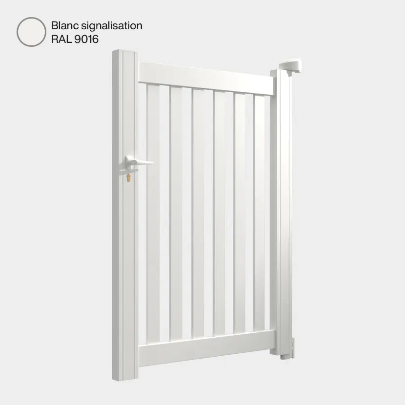 Portillon aluminium: portillon Adana Blanc signalisation RAL 9016