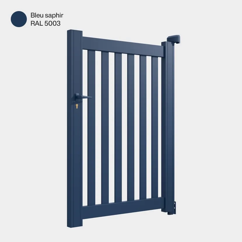 Portillon aluminium: portillon Adana Bleu saphir RAL 5003