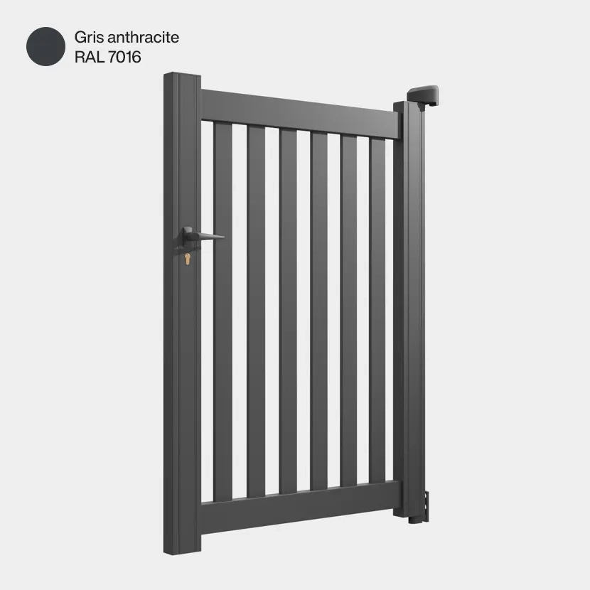 Portillon aluminium: portillon Adana Gris Anthracite RAL 7016