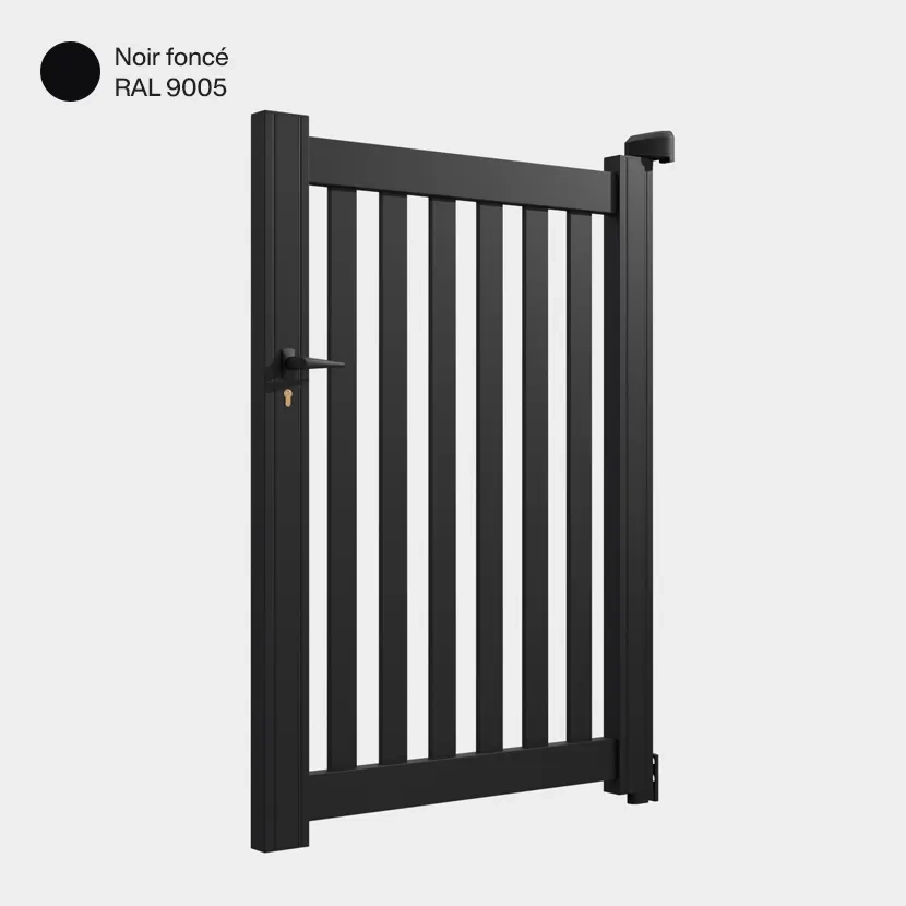 Portillon aluminium: portillon Adana Noir fonce RAL 9005