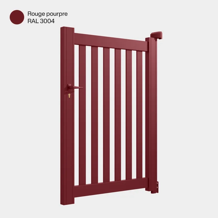 Portillon aluminium: portillon Adana Rouge Pourpre RAL 3004