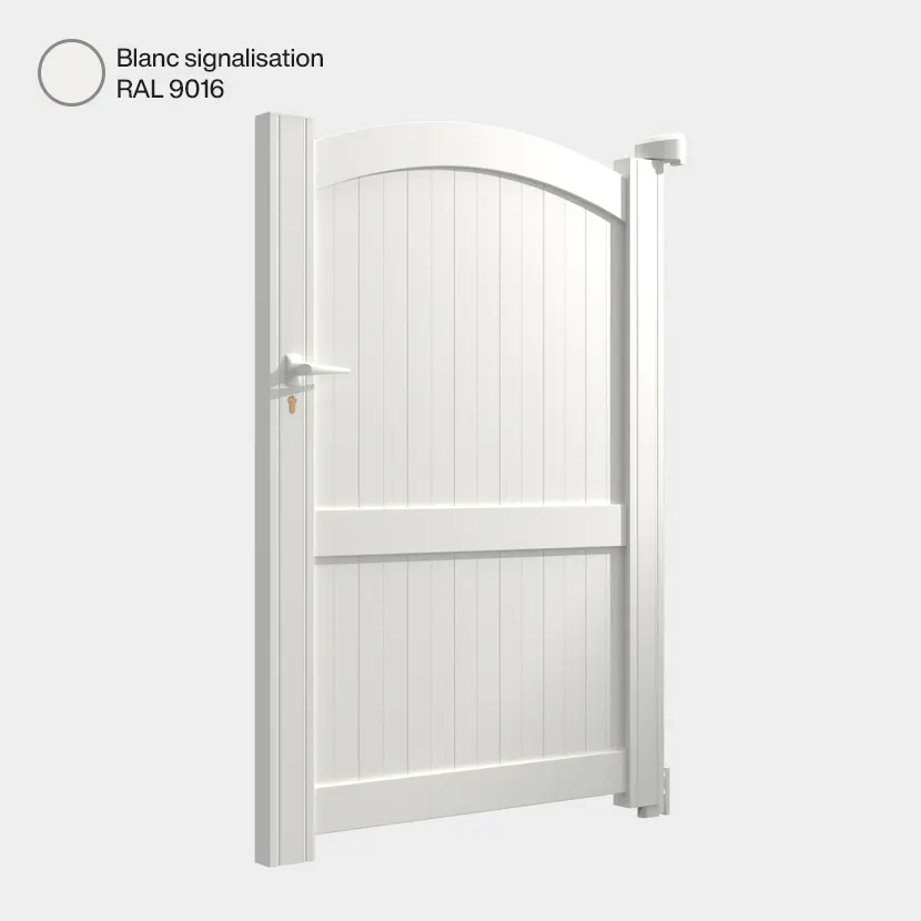 Portillon aluminium: Portillon Adelaide Blanc signalisation RAL 9016