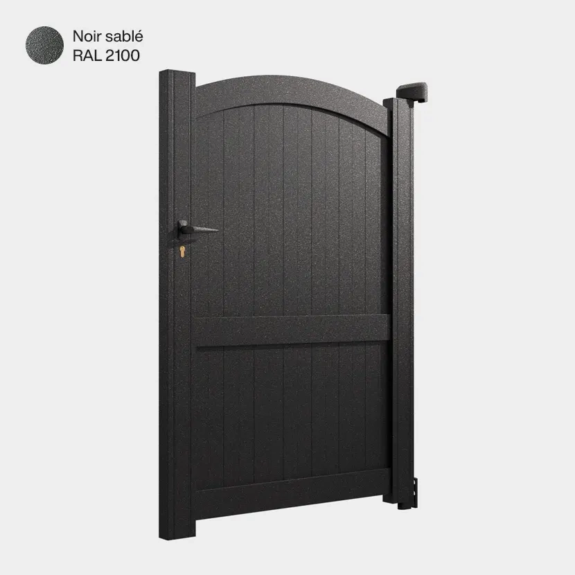 Portillon aluminium: Portillon Adelaide Noir sable RAL 2100