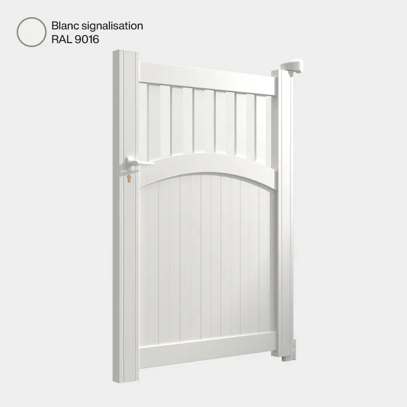 Portillon aluminium: Portillon Akaba Blanc signalisation RAL 9016