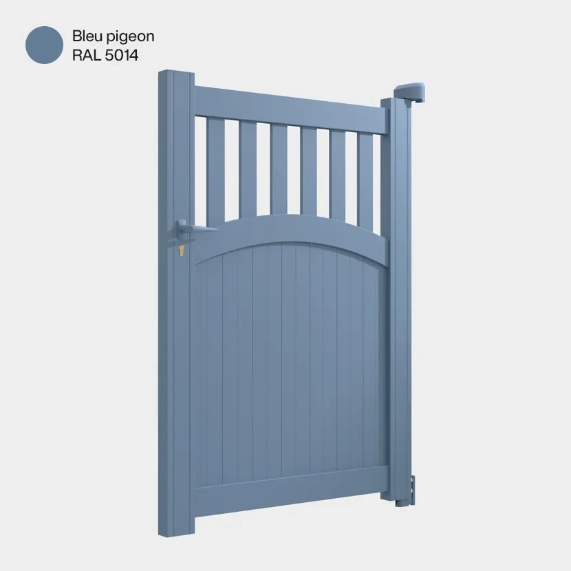 Portillon aluminium: Portillon Akaba Bleu pigeon RAL 5014