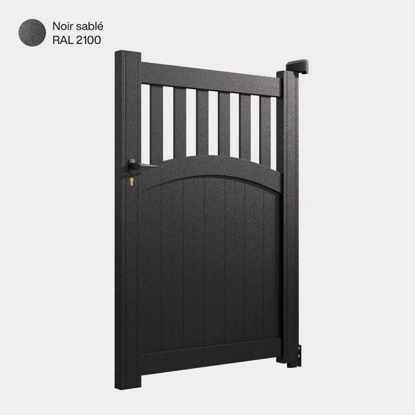Portillon aluminium: Portillon Akaba Noir sable RAL 2100