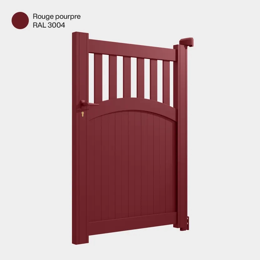 Portillon aluminium: Portillon Akaba Rouge pourpre RAL 3004