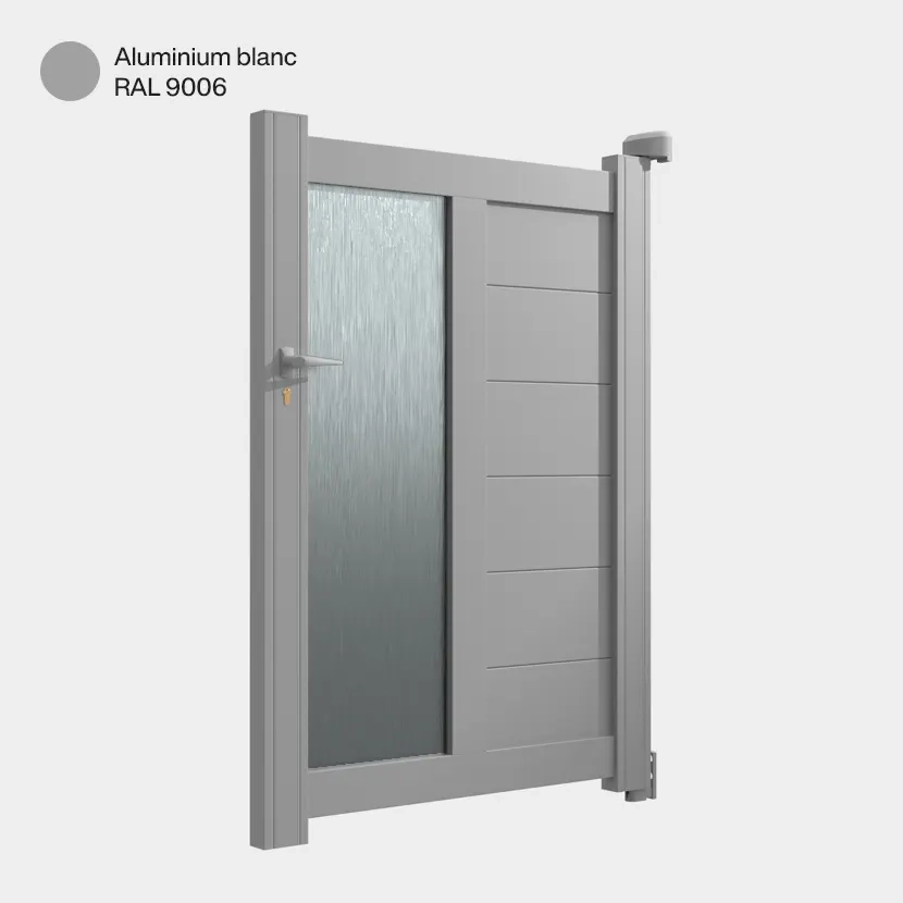 Portillon Arca Aluminium blanc RAL 9006