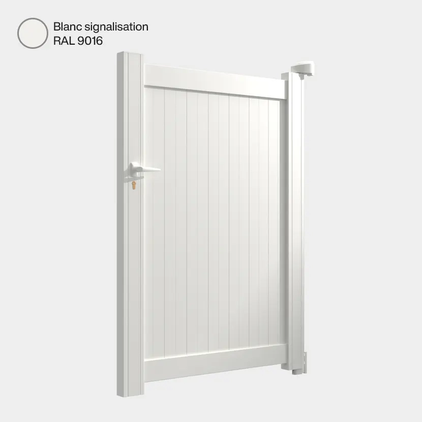 Portillon aluminium: Portillon Athenia Blanc signalisation RAL 9016