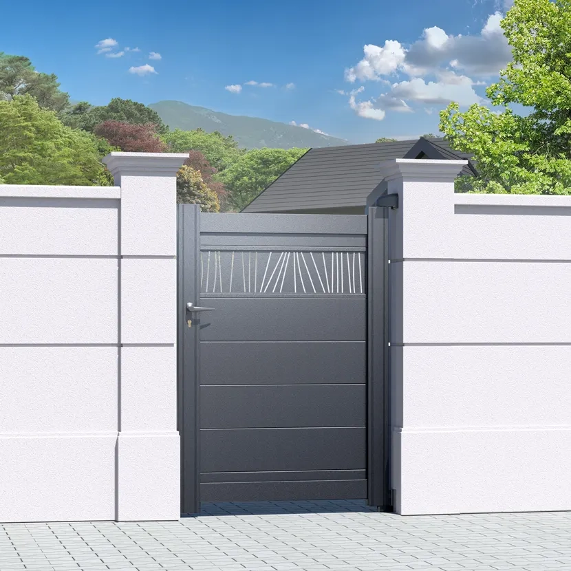 Portillon Alu BALE - Découpe Laser Géométrique